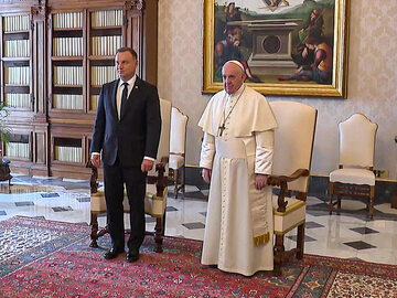 Andrzej Duda i papież Franciszek