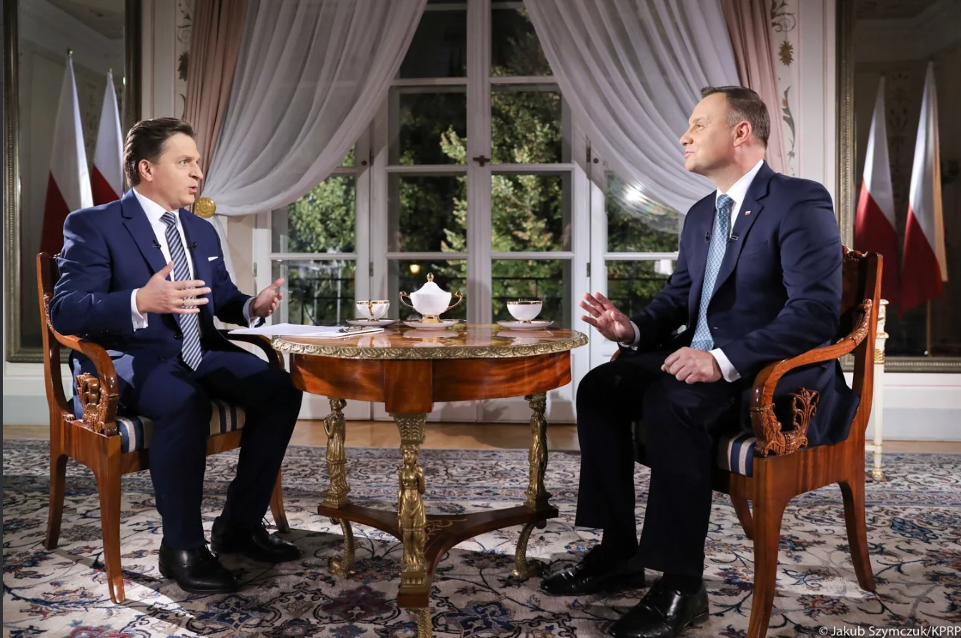 Prezydent Andrzej Duda i Bogdan Rymanowski