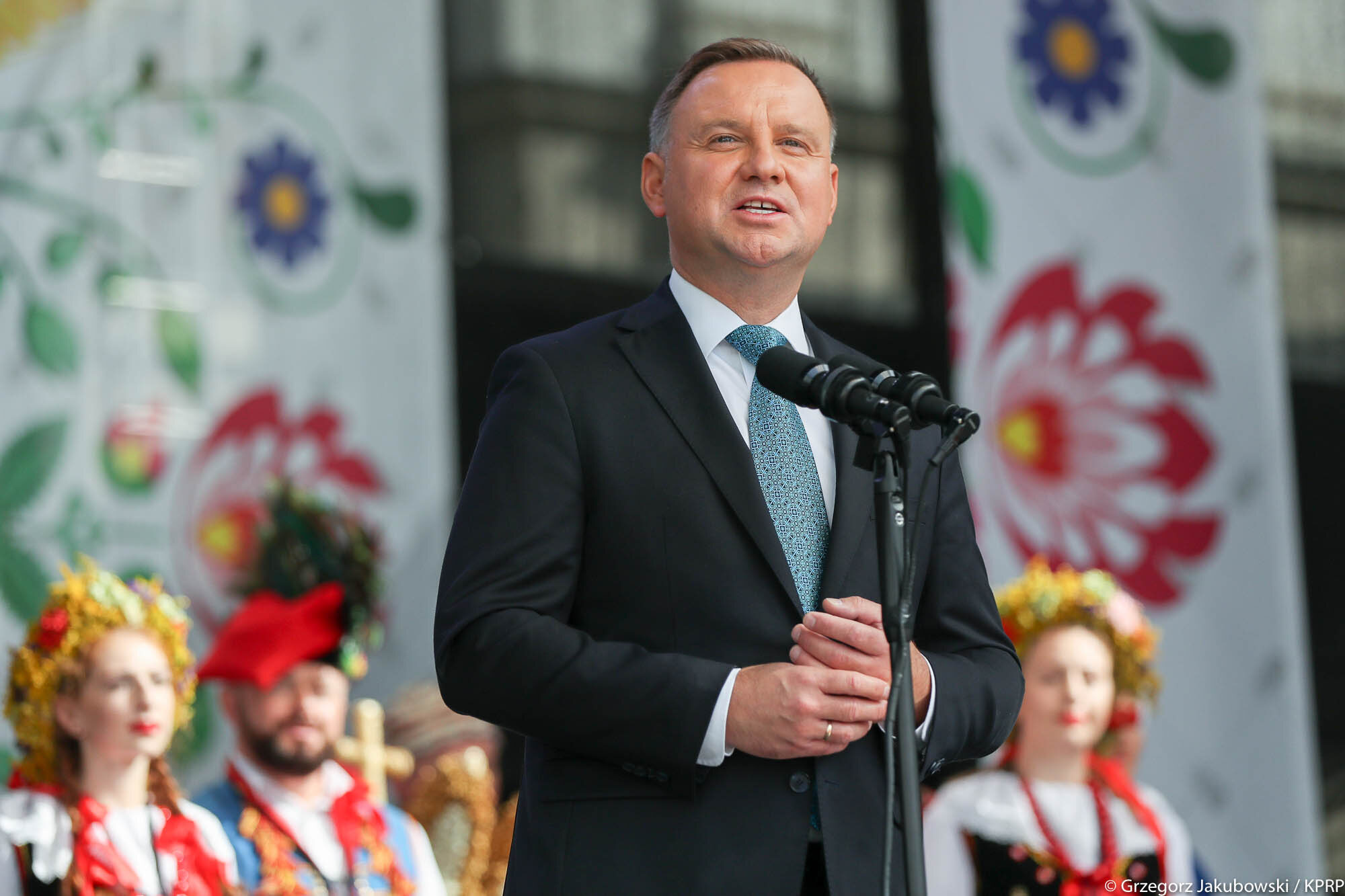 Andrzej Duda na Dożynkach Prezydenckich w Warszawie