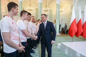 Andrzej Duda na spotkaniu z Narodową Drużyną Esportu