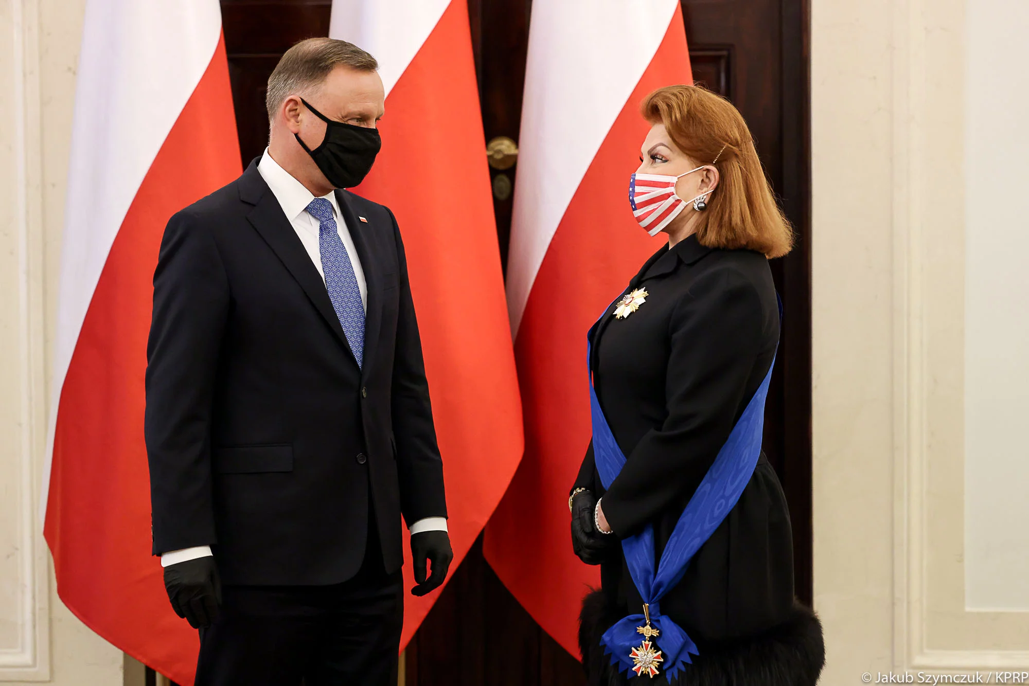 Andrzej Duda i Georgette Mosbacher