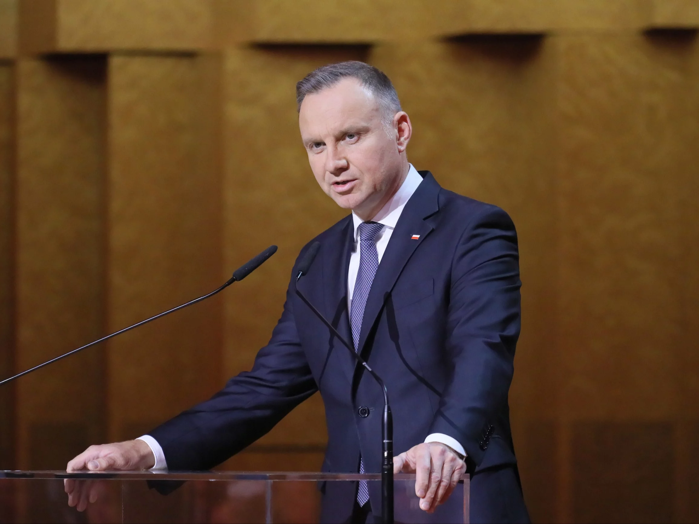 Andrzej Duda podczas otwarcia Muzeum Historii Polski