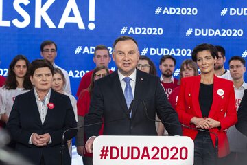 Andrzej Duda podczas prezentacji swojego sztabu