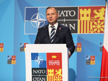 Andrzej Duda podczas szczytu NATO