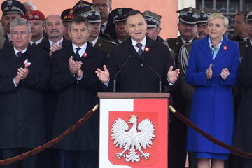 Andrzej Duda podczas wystąpienia 3 maja