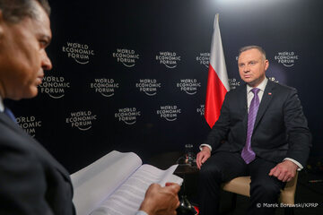 Andrzej Duda podczas wywiadu 29 maja 2022 roku