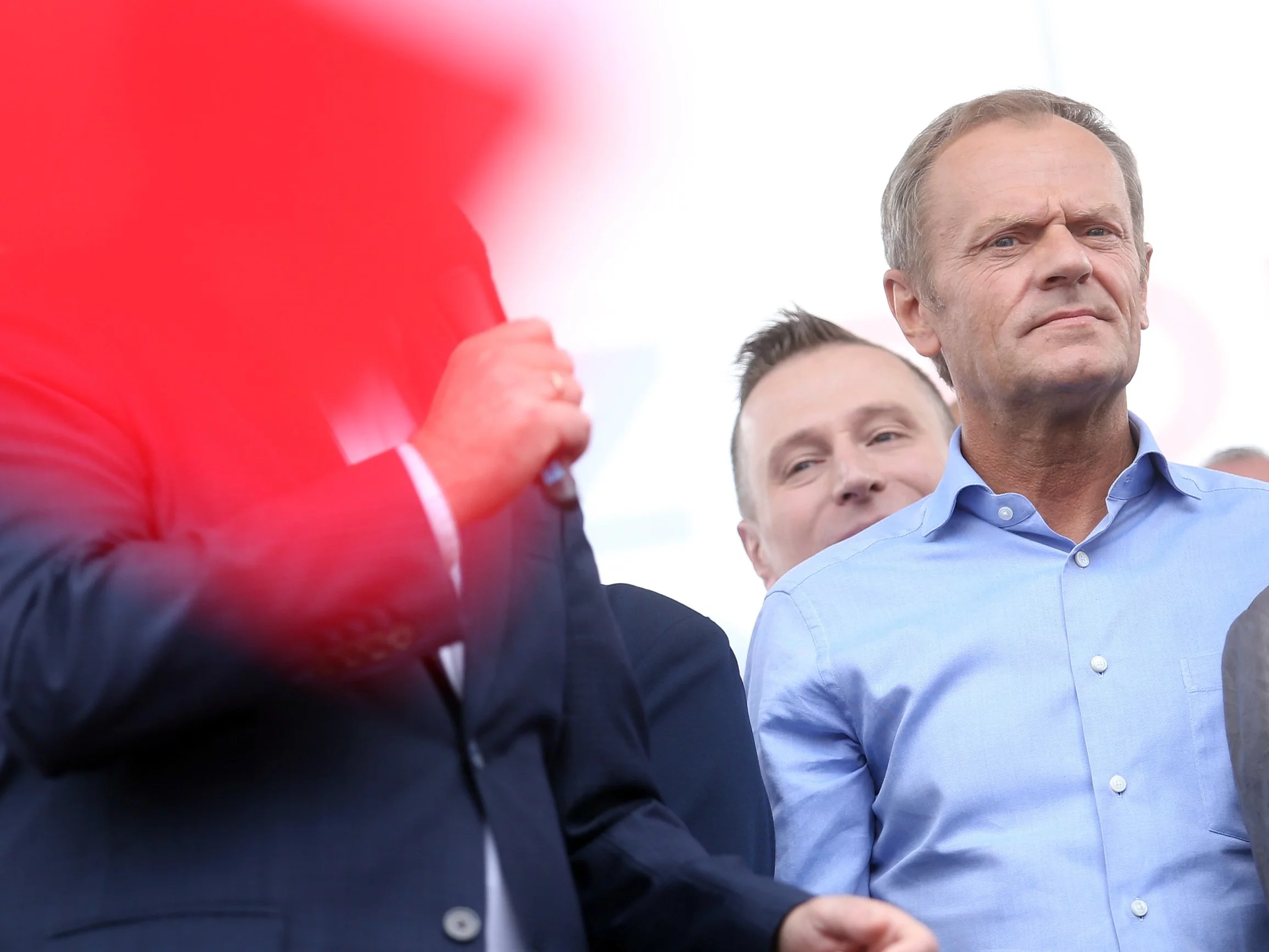 Donald Tusk na marszu w 2019 r.