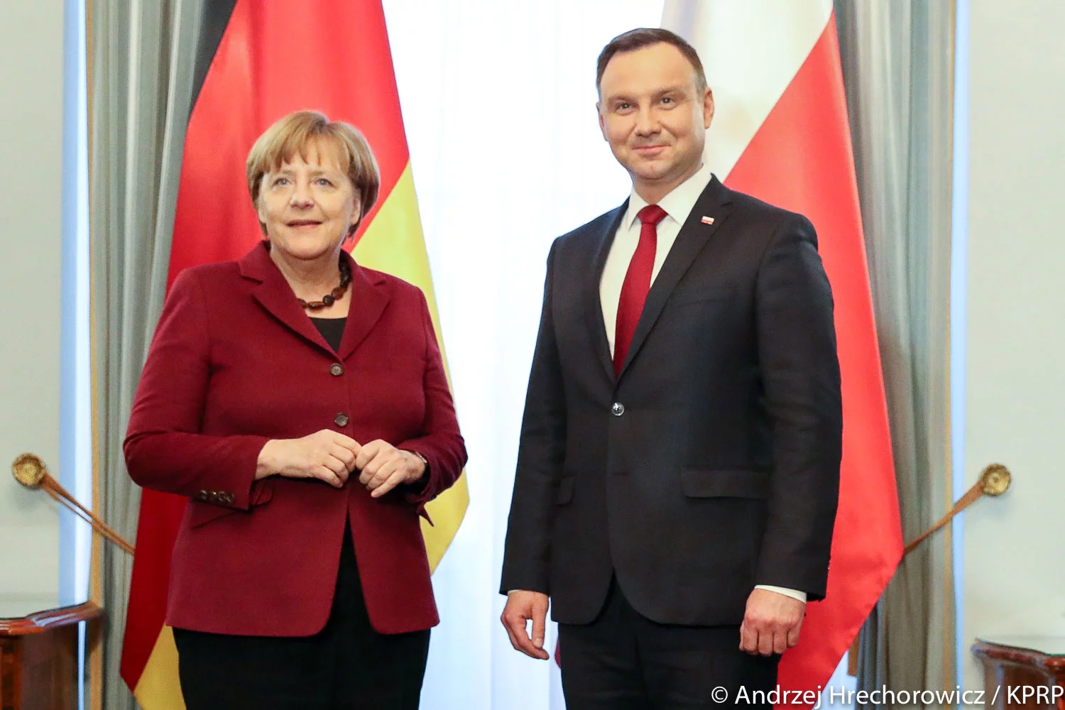 Angela Merkel i Andrzej Duda