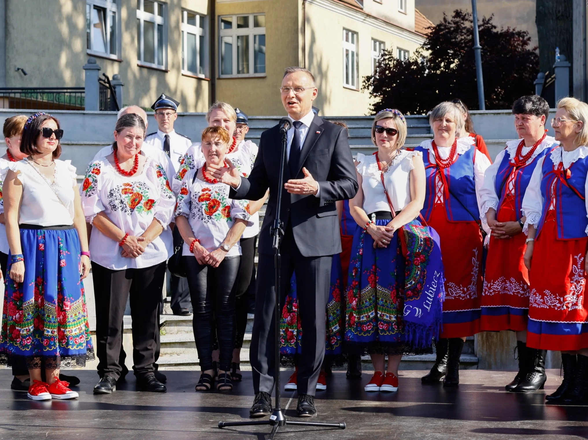 Andrzej Duda podczas spotkania z mieszkańcami Konina