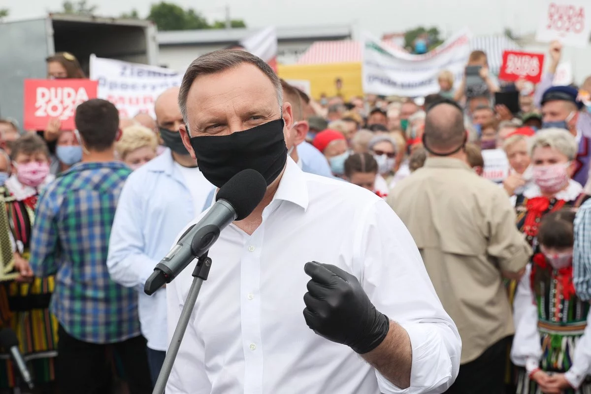 Andrzej Duda podczas wizyty w Opocznie