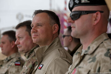 Andrzej Duda w bazie Bagram