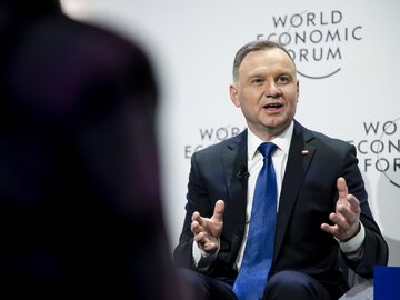 Andrzej Duda w Davos