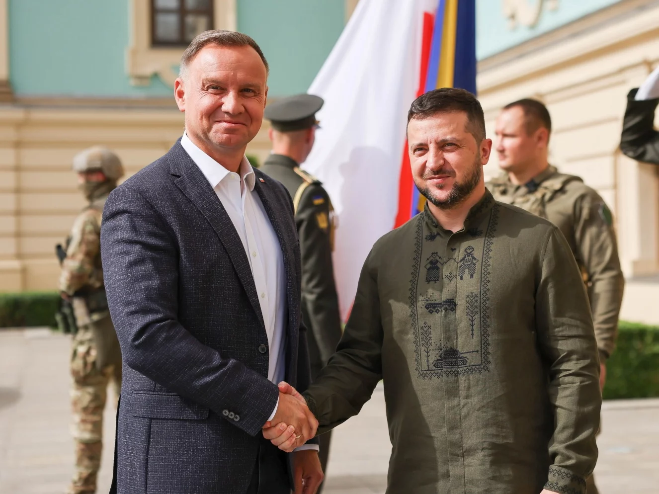 Andrzej Duda i Wołodymyr Zełenski