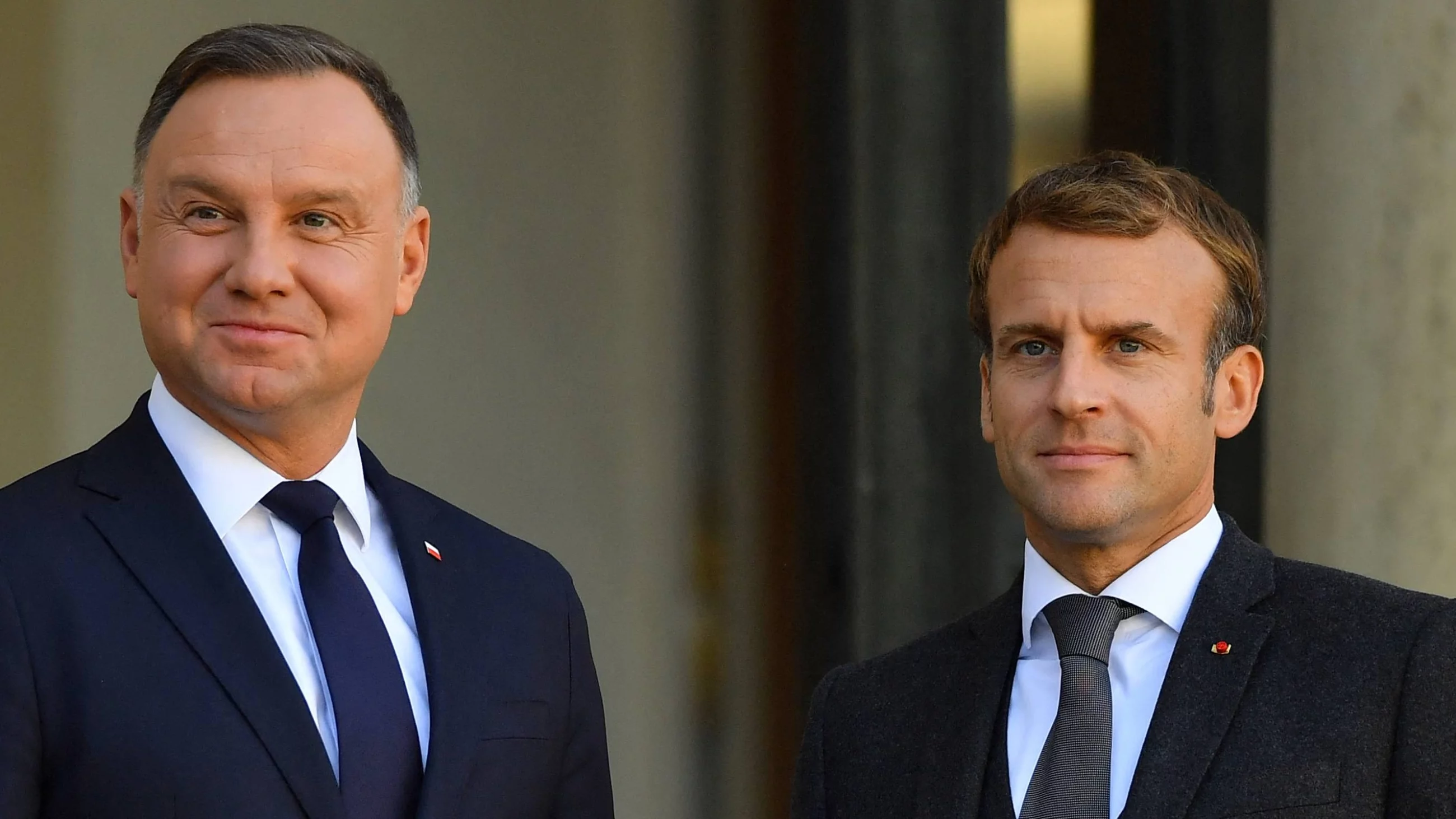 Andrzej Duda i Emmanuel Macron