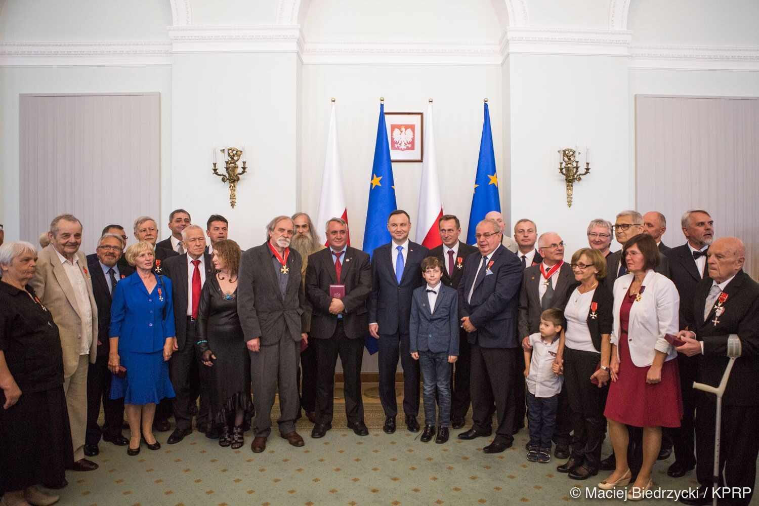 Andrzej Duda wśród odznaczonych i ich rodzin