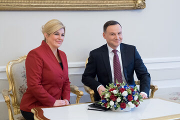 Andrzej Duda z prezydent Chorwacji Kolindą Grabar-Kitarović
