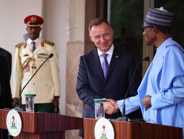 Andrzej Duda z prezydentem Nigerii