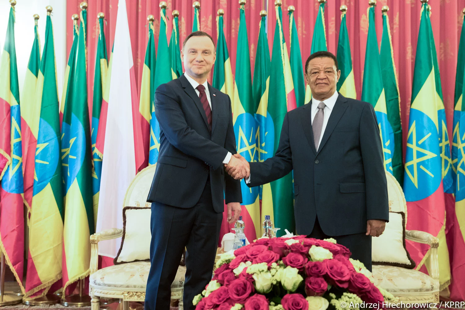 Andrzej Duda i Mulatu Teshome