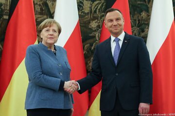 Angela Merkel i Andrzej Duda