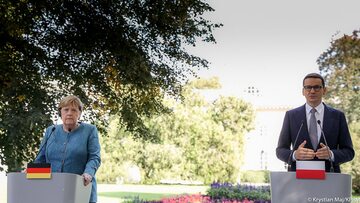 Angela Merkel i Mateusz Morawiecki
