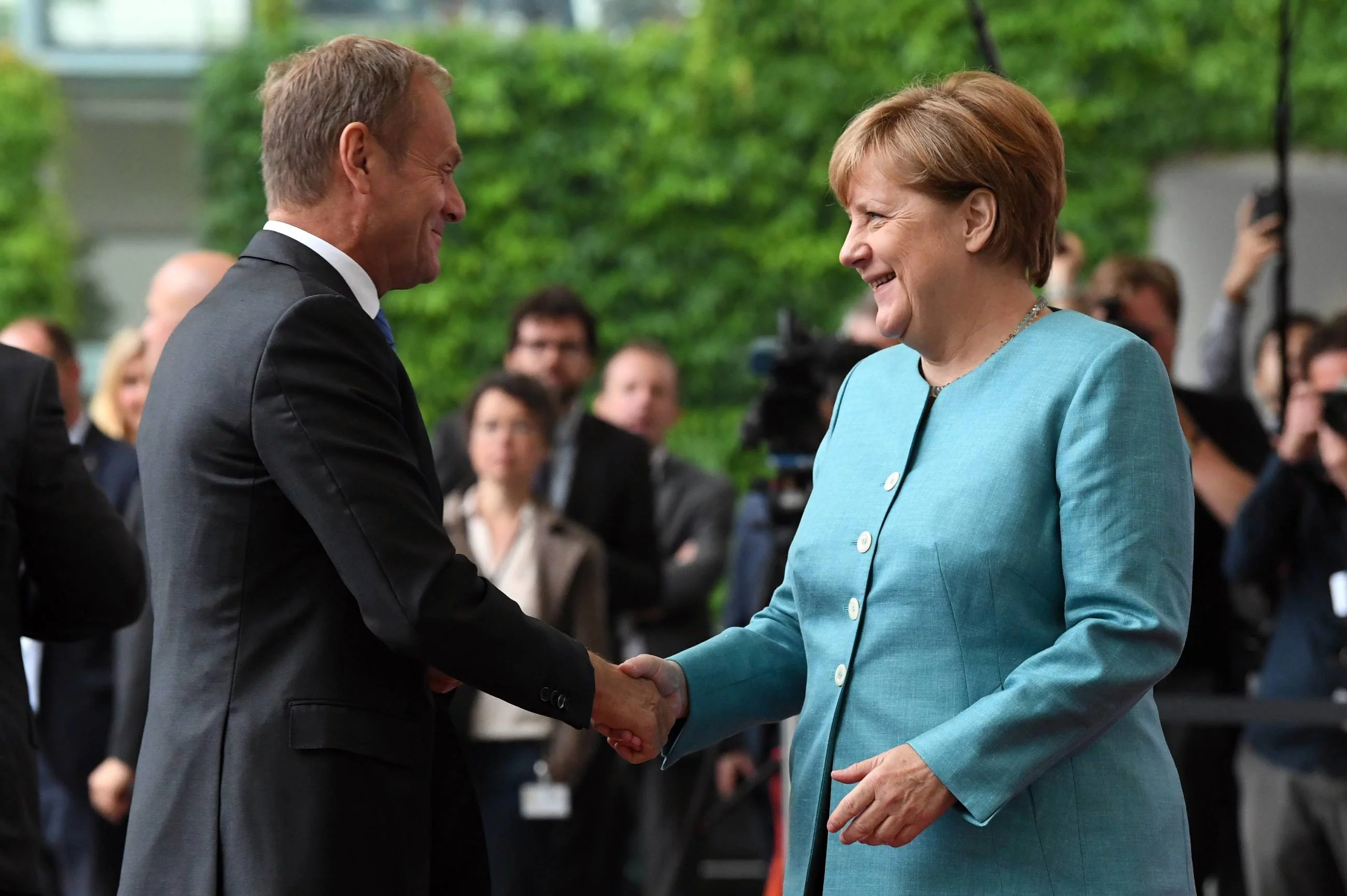 Donald Tusk i Angela Merkel