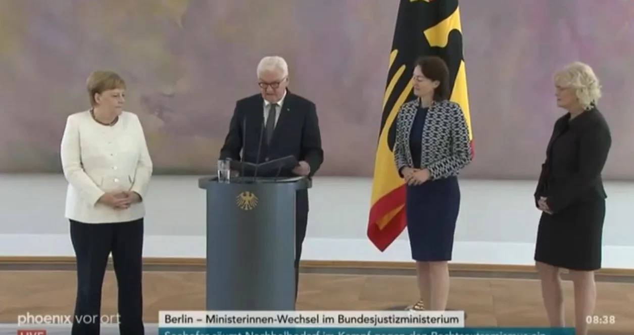 Angela Merkel u boku prezydenta Niemiec
