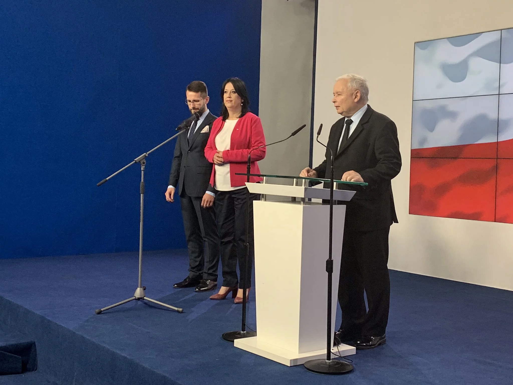 Radosław Fogiel, Anita Czerwińska i Jarosław Kaczyński