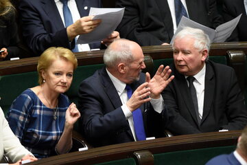 Antoni Macierewicz w rozmowie z Jarosławem Kaczyńskim
