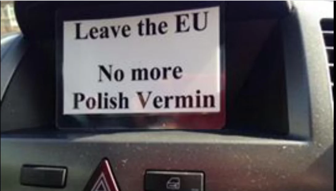 Antypolski incydent po Brexicie. "Dość polskiego robactwa"