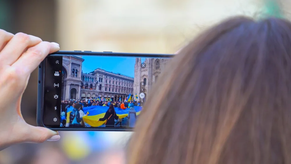 Protest Ukraińców we Włoszech, zdjęcie ilustracyjne