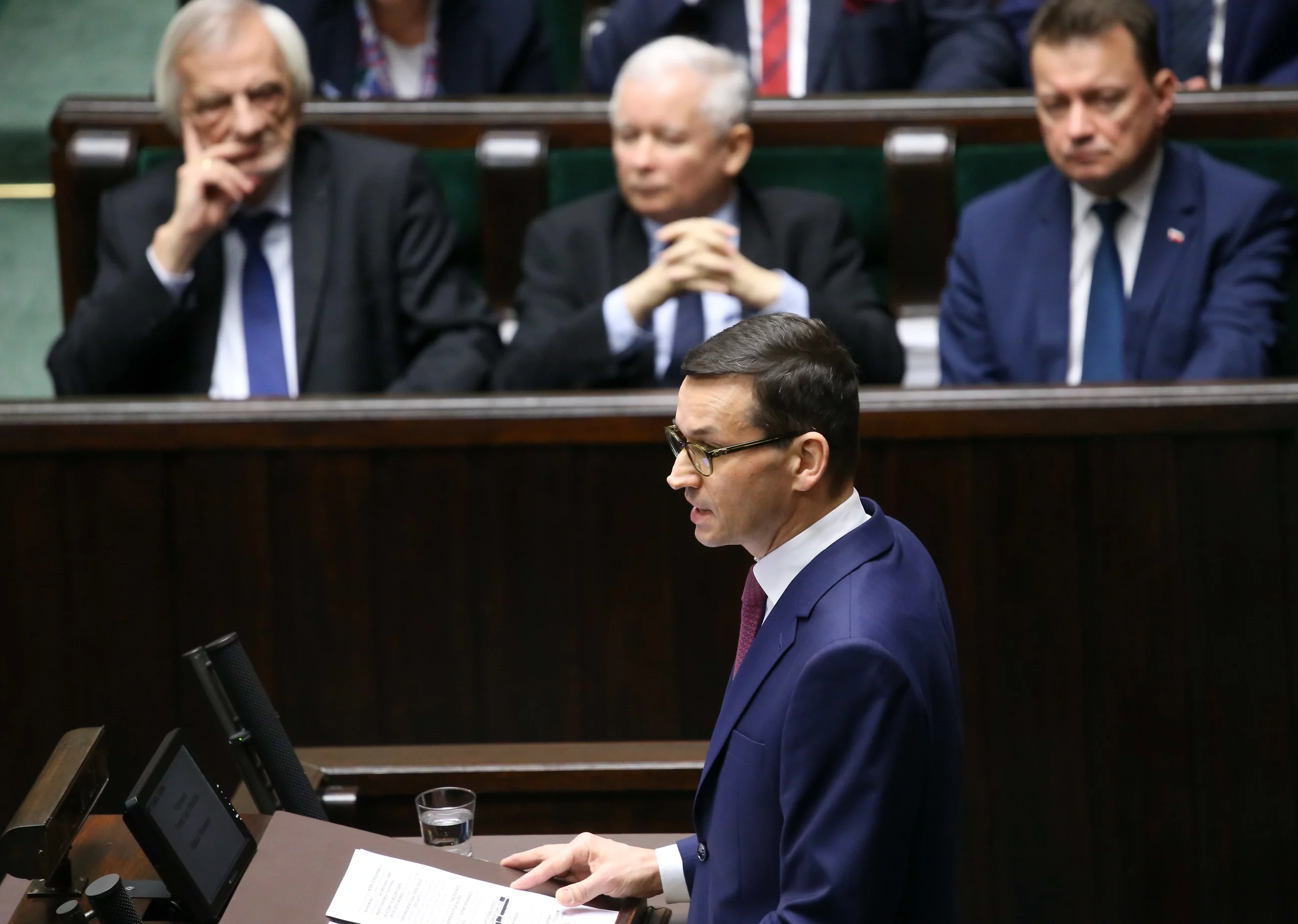 Mateusz Morawiecki, Ryszard Terlecki, Jarosław Kaczyński, Mariusz Błaszczak