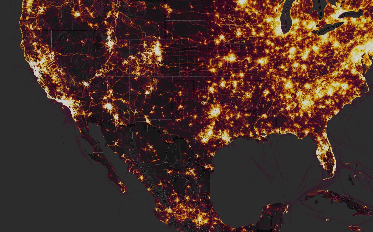 Fragment mapy z aplikacji Strava