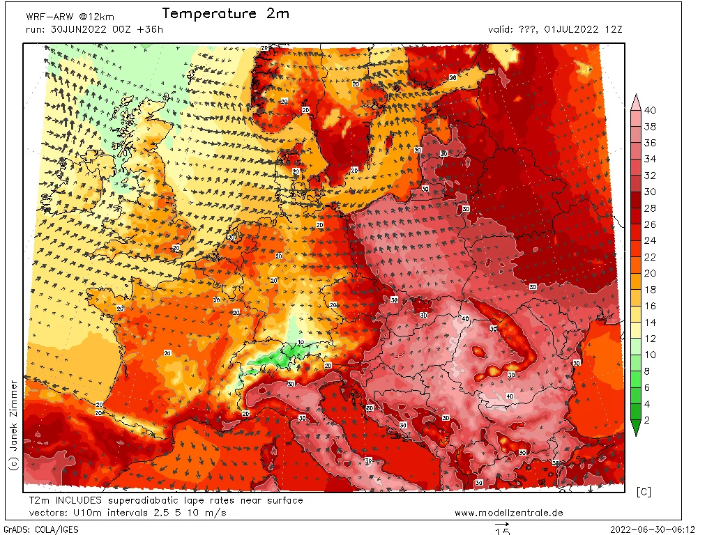 Prognoza temperatur na piątek 1 lipca