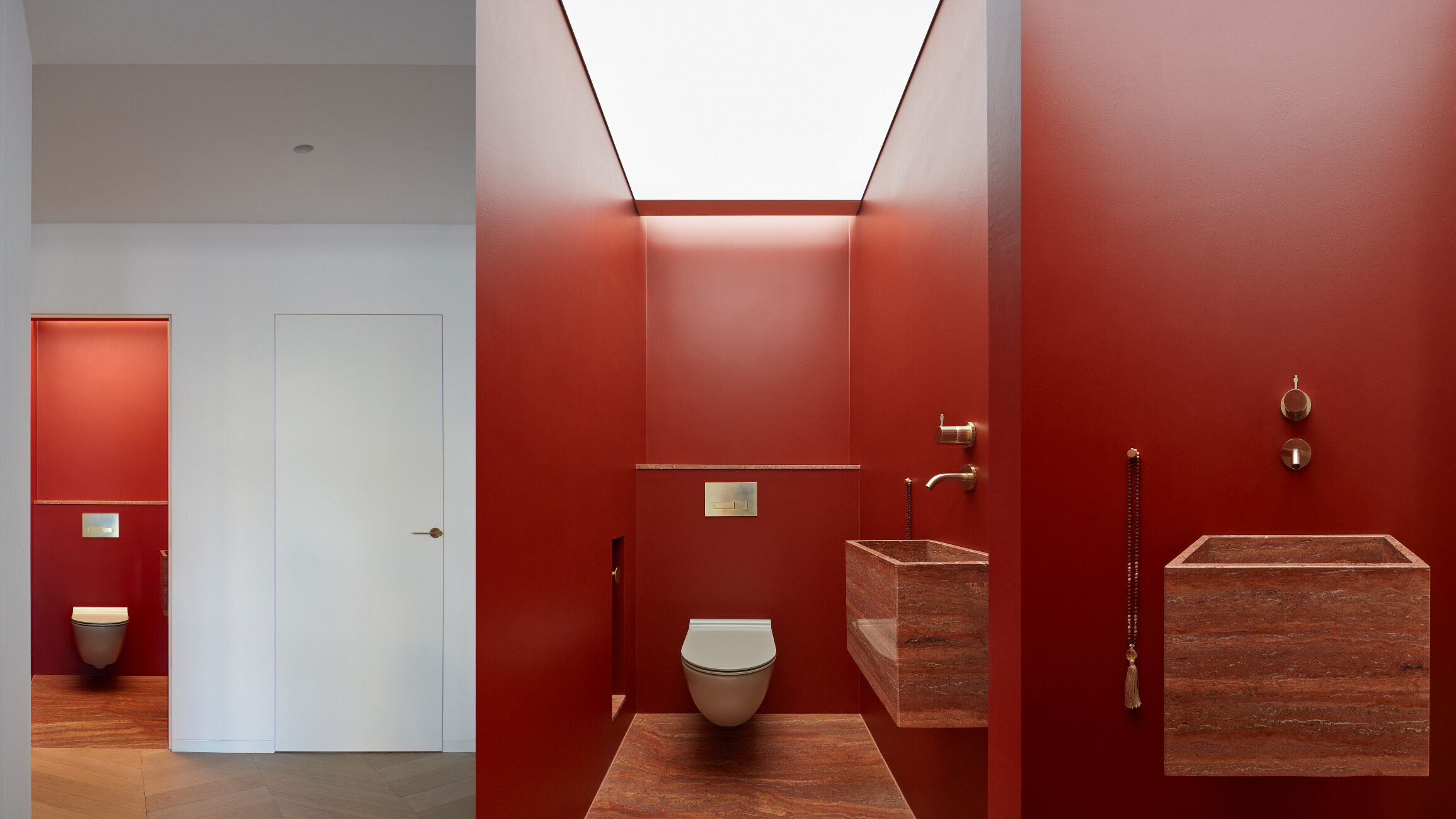 Aranżacja toalety, projekt Lenka Mikova Architekti