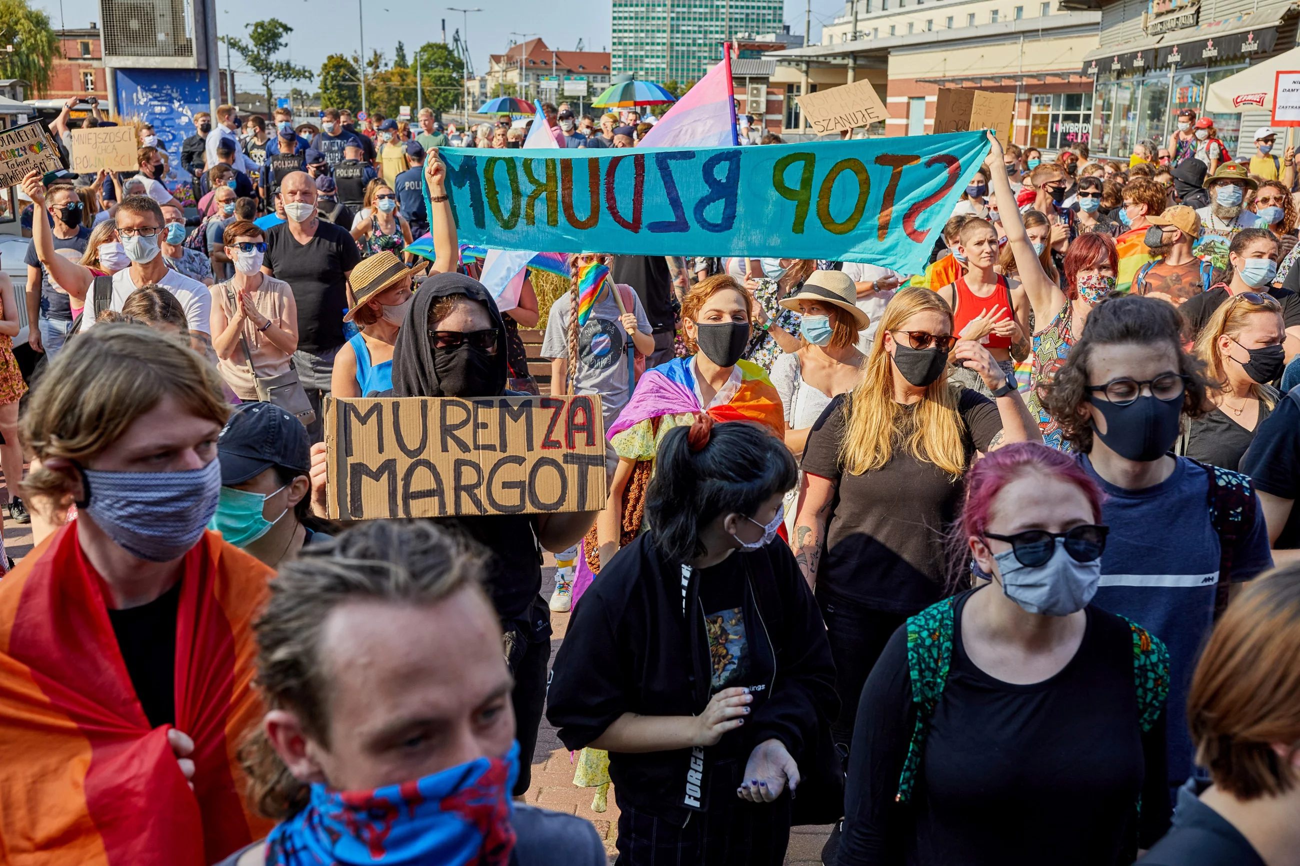 Protest przeciwko aresztowaniu Margot