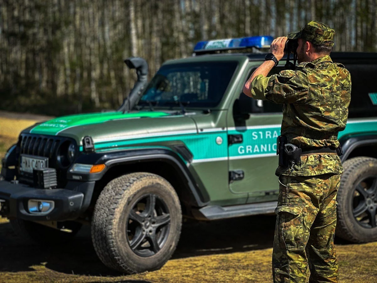 Patrol SG przy granicy polsko-białoruskiej