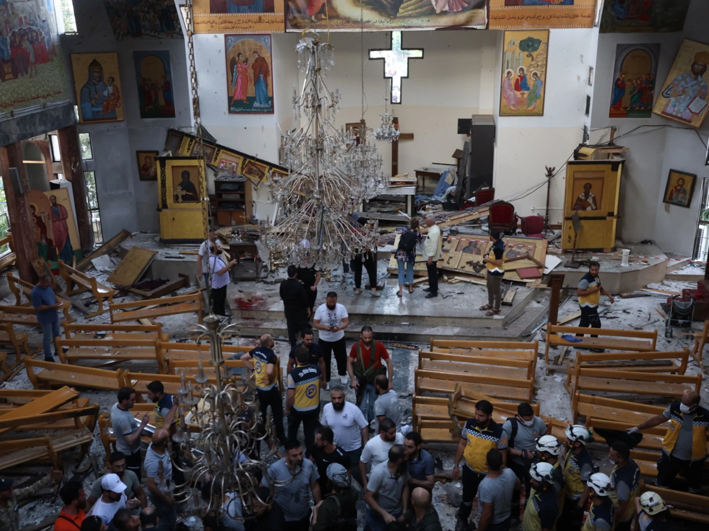 Kościół Mar Elias w Syrii po zamachu