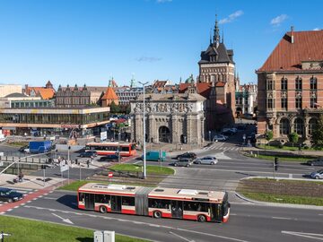 Autobus miejski na ulicach Gdańska, zdjęcie ilustracyjne