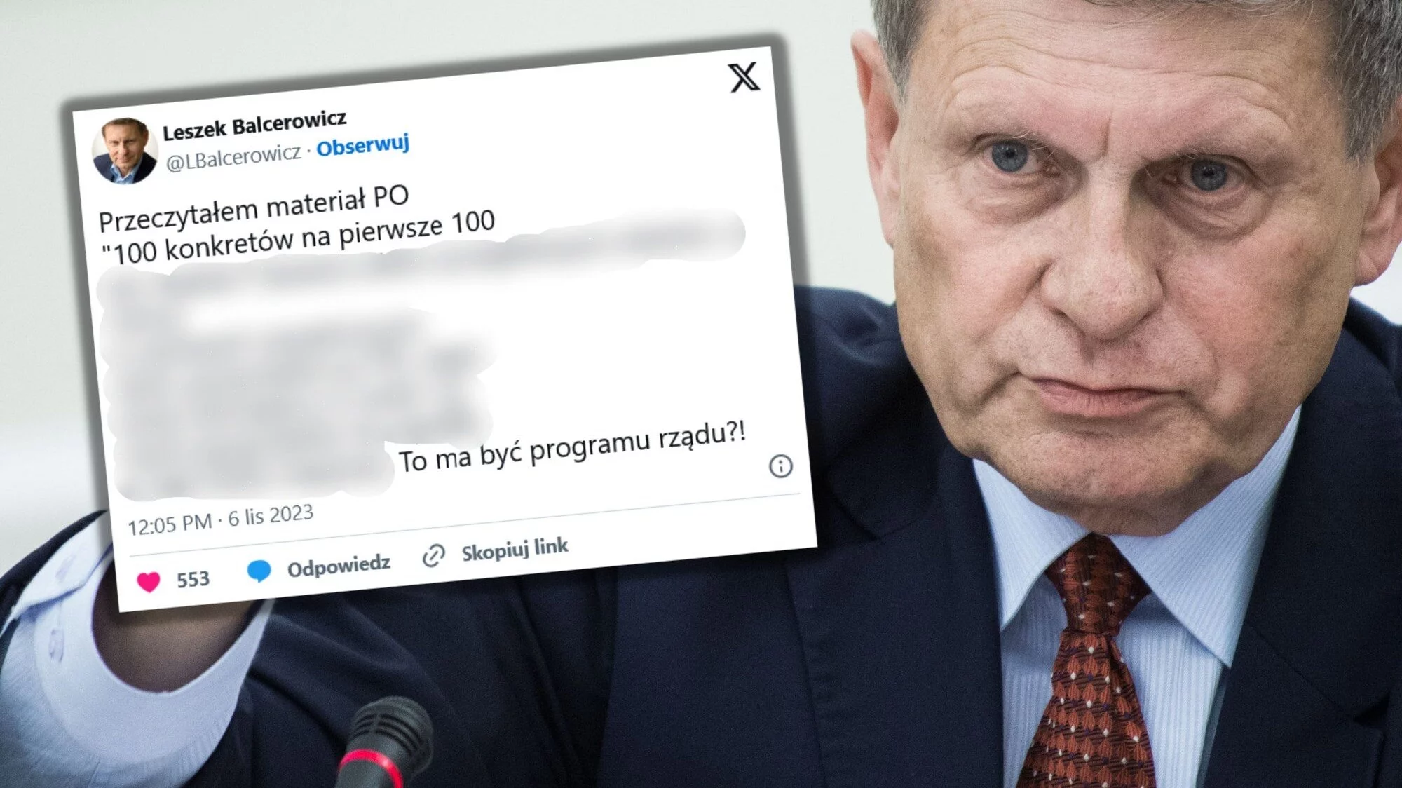 Balcerowicz o programie PO