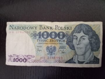 Banknot 1000 zł z okresu PRL-u