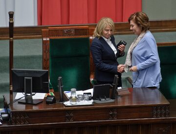 Barbara Dolniak i Małgorzata Kidawa-Błońska