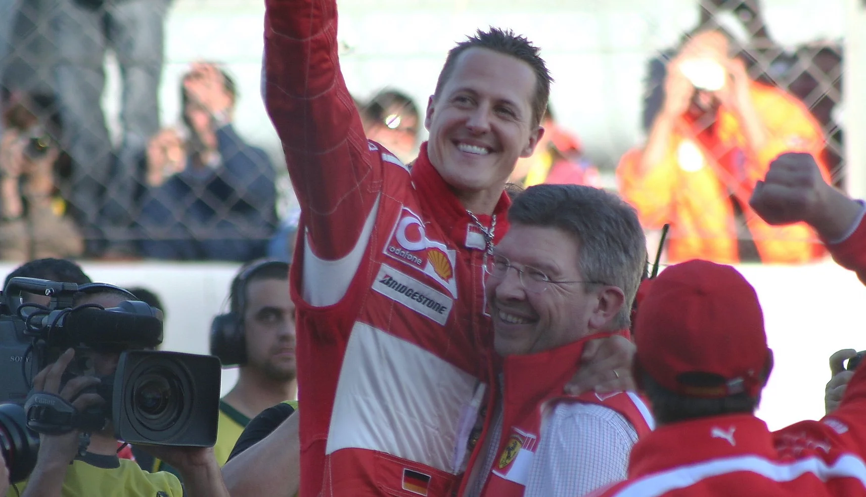 Michael Schumacher i Ross Brawn