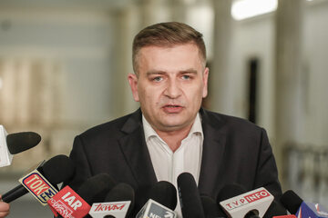 Bartosz Arłukowicz na konferencji prasowej w Sejmie