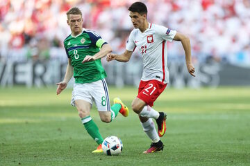 Bartosz Kapustka w meczu z Irlandią Północną