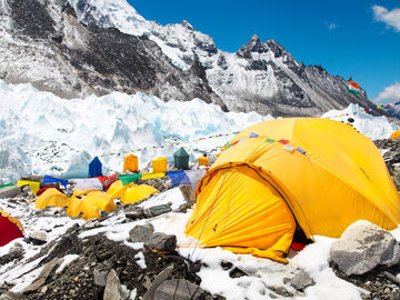 Base camp pod Mount Everestem