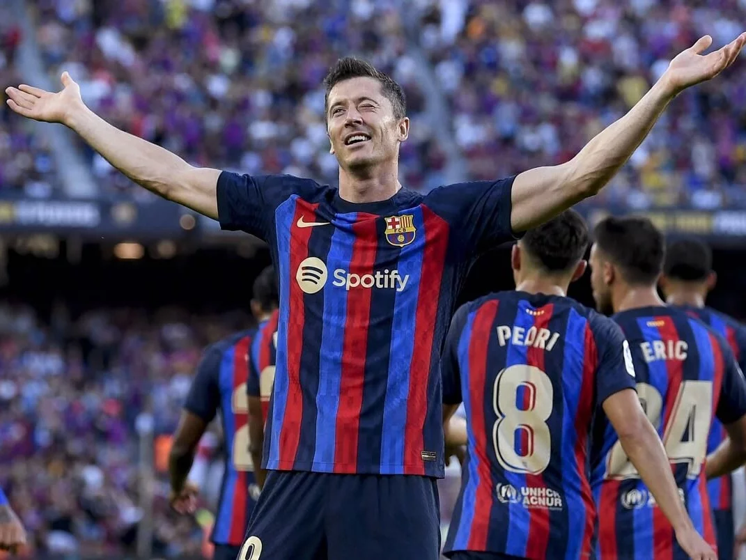 Robert Lewandowski na Camp Nou