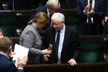 Beata Mazurek i Jarosław Kaczyński