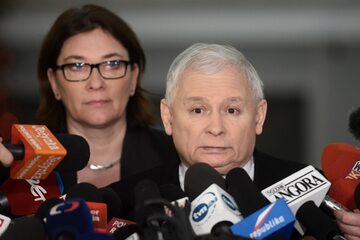 Beata Mazurek i Jarosław Kaczyński