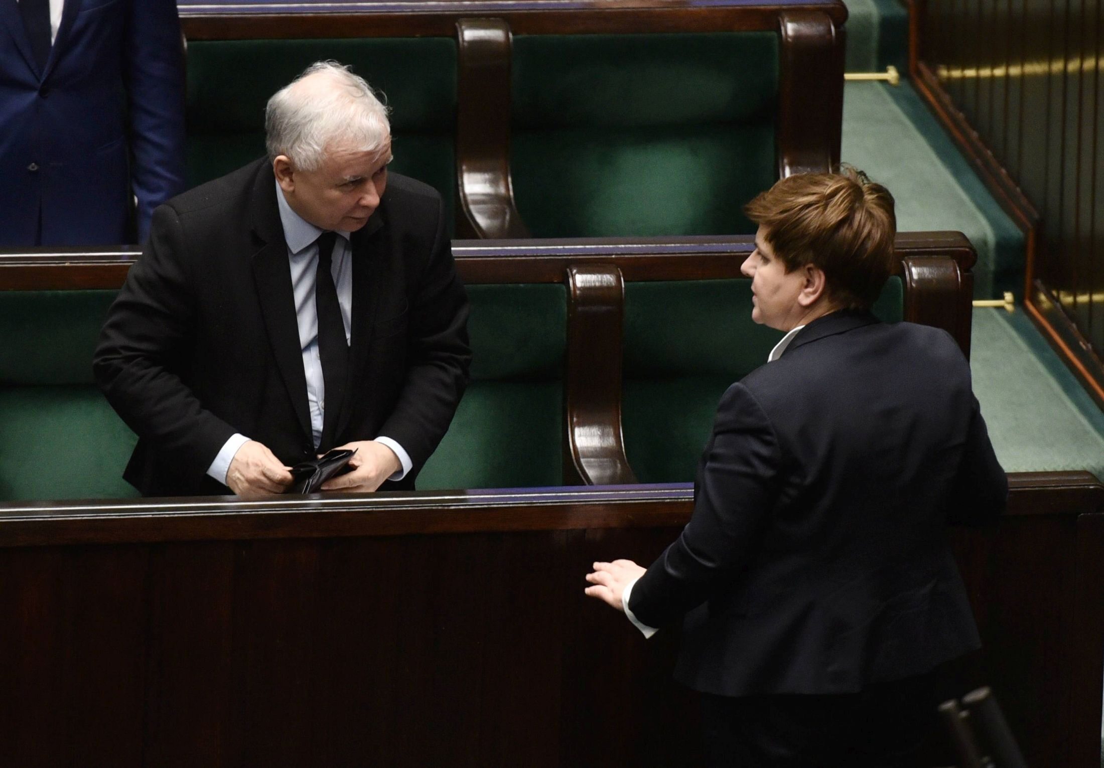Beata Szydło i Jarosław Kaczyński w Sejmie