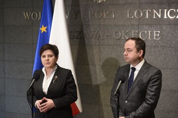 Beata Szydło i Konrad Szymański